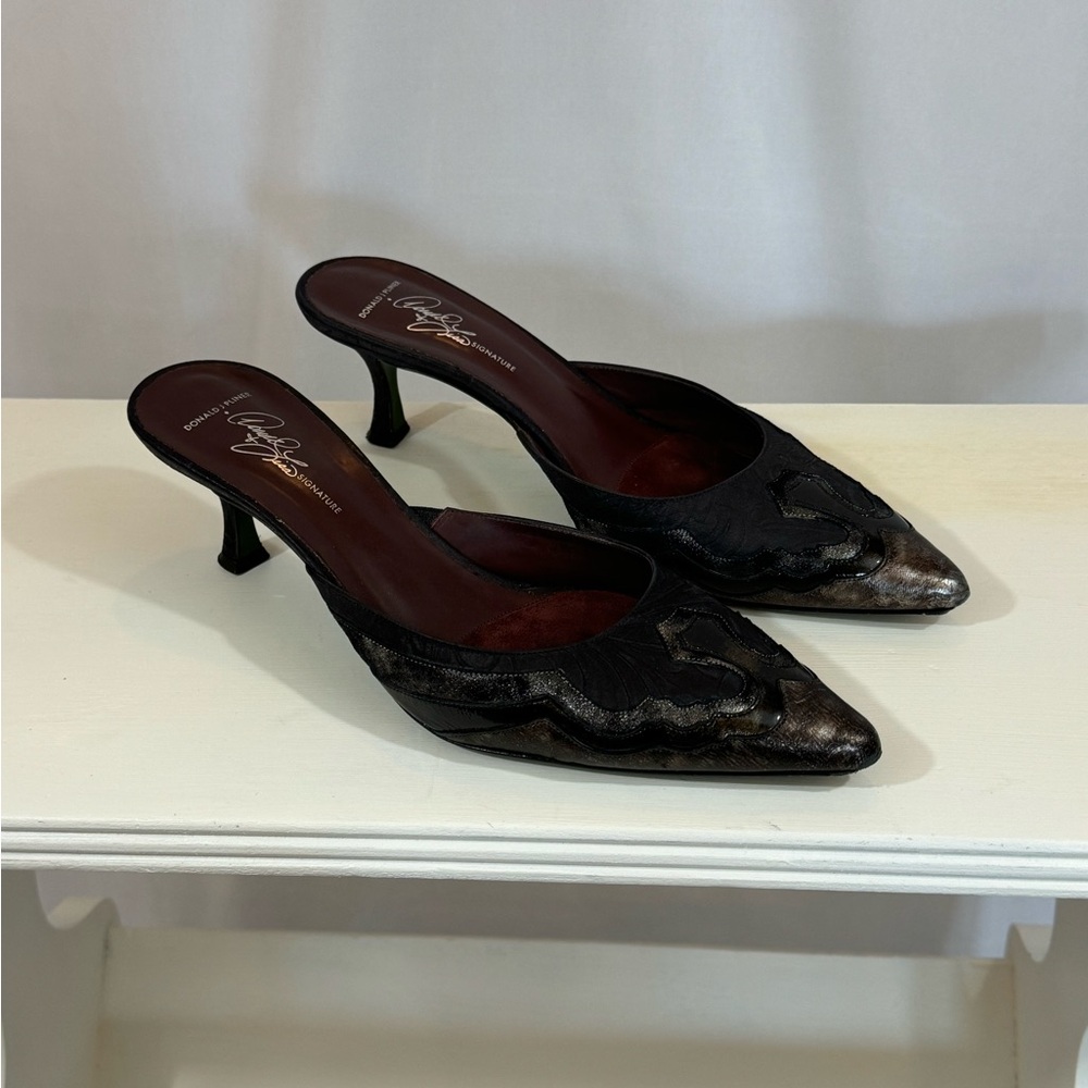 EUC: Donald J. Pliner brown western mules. - Picture 4 of 9